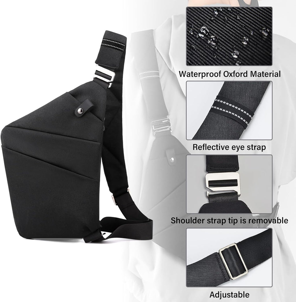 Sling Bag,North Carry Slim Sling Bag,Anti-Theft Waterproof Shoulder Bag Backpack