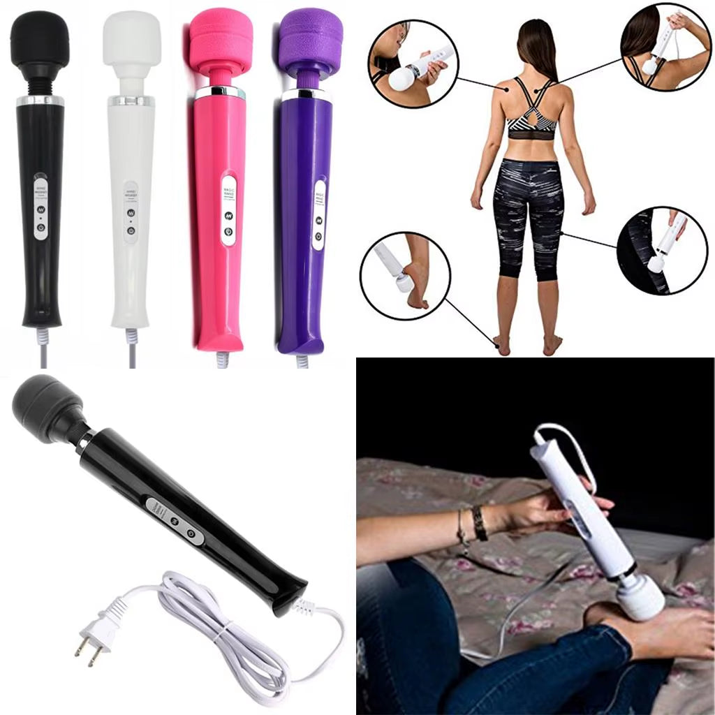 Professional Wired Massager with 10 Speed Settings for Full Body Muscle Relaxation