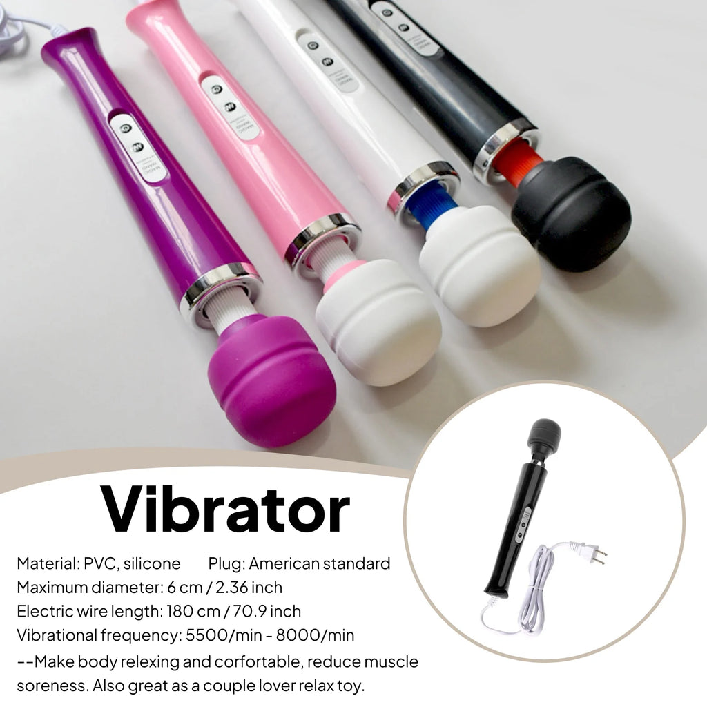 Professional Wired Massager with 10 Speed Settings for Full Body Muscle Relaxation