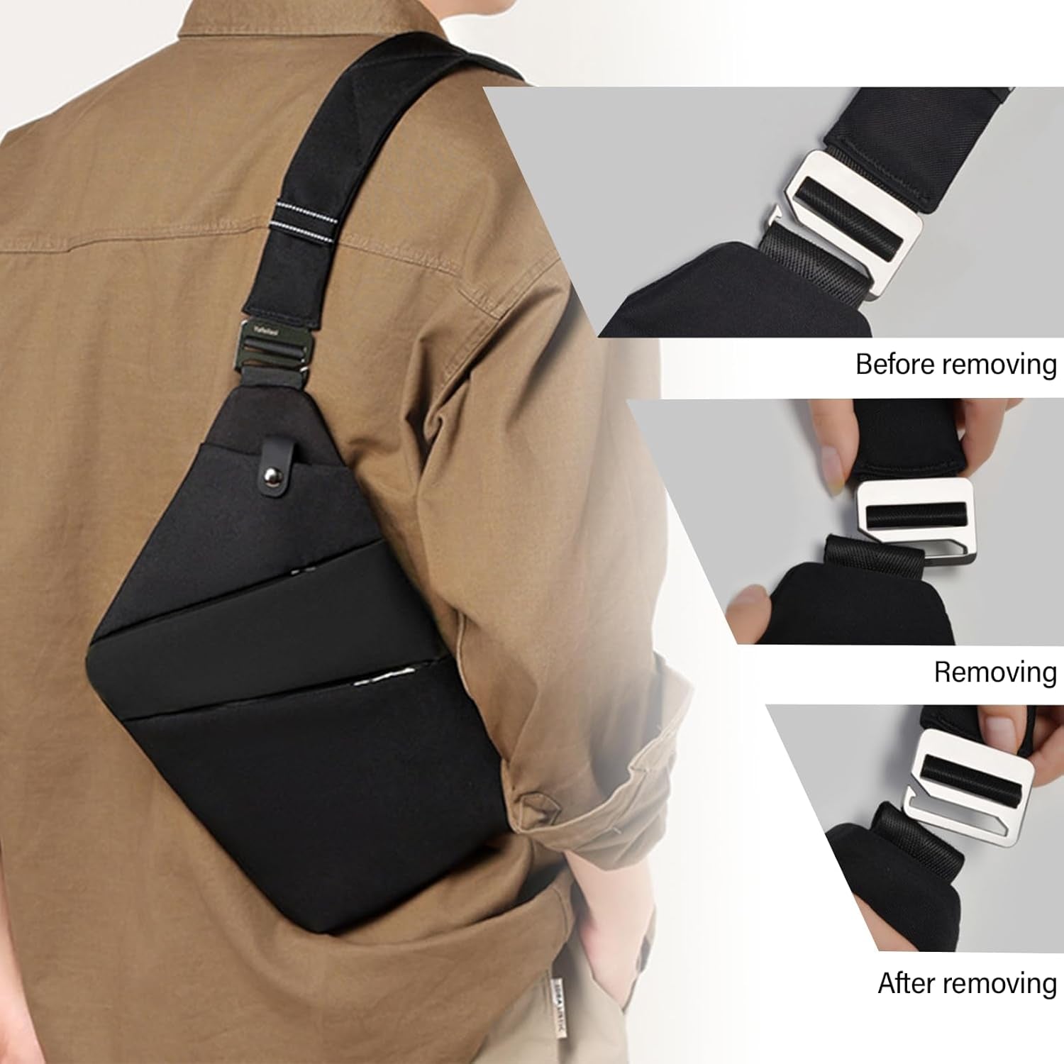 Sling Bag,North Carry Slim Sling Bag,Anti-Theft Waterproof Shoulder Bag Backpack